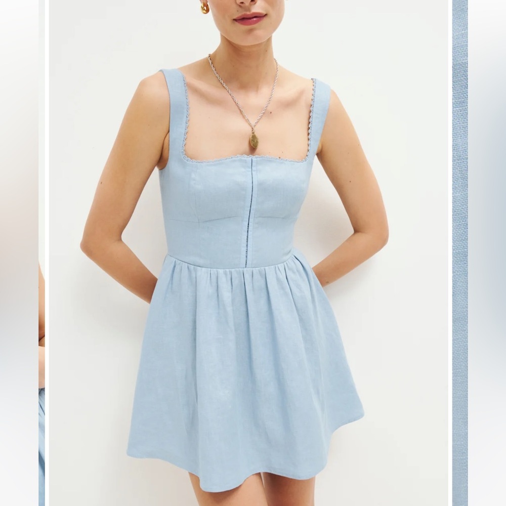 Reformation Sheri Linen Mini Dress